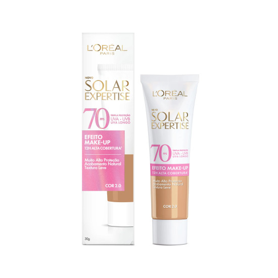 PROTETOR SOLAR LOREAL EXPERTISE EFEITO MAKE UP FPS70 COR 2.0 30G