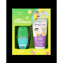 KIT PROTETOR SOLAR DERMUNN SUN FPS50 INFANTIL 200G + GEL POS SOL 200G