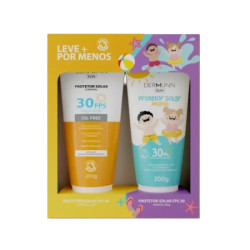 KIT PROTETOR SOLAR DERMUNN SUN FPS30 ADULTO 200G + FPS30 INFANTIL 200G