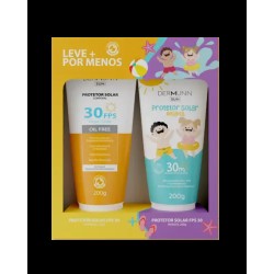 KIT PROTETOR SOLAR DERMUNN SUN FPS30 ADULTO 200G + FPS30 INFANTIL 200G