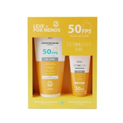 KIT PROTETOR SOLAR DERMUNN SUN FPS50 ADULTO 200G + FPS50 FACIAL 50G