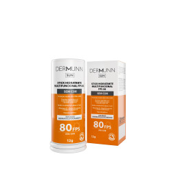 PROTETOR SOLAR DERMUNN SUN STICK HIDRATANTE MULTIFUNCIONAL SEM  COR FPS 80 COM12G
