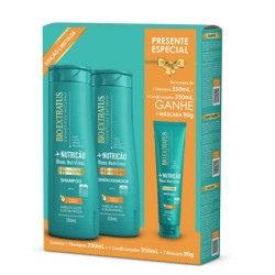 KIT BIO EXTRATUS+ NUTRICAO SH350ML+COND350ML+MASCULINO ULINO 90G