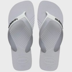 CHINELO HAVAIANA DUAL BRANCO/CINZA GELO TAM 41