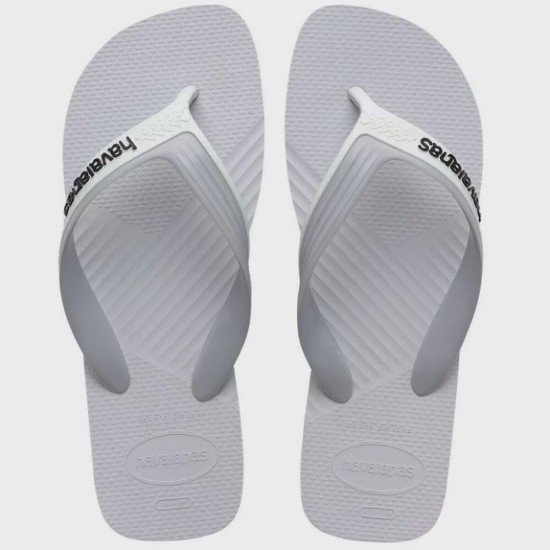 CHINELO HAVAIANA DUAL BRANCO/CINZA GELO TAM 43