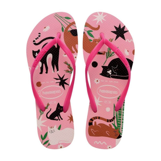 CHINELO HAVAIANA SLIM PETS ROSA GLOW 37