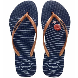 CHINELO HAVAIANAS SLIM BRANCO/DOURADO TAMANHO 35/36