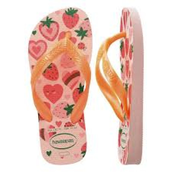 CHINELO HAVAIANAS KIDS FLORES ROSA/CONFETE TAMANHO 25/26