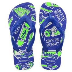 CHINELO HAVAIANAS KIDS ATHLETIC BRANCO/AZUL TAMANHO 29/30