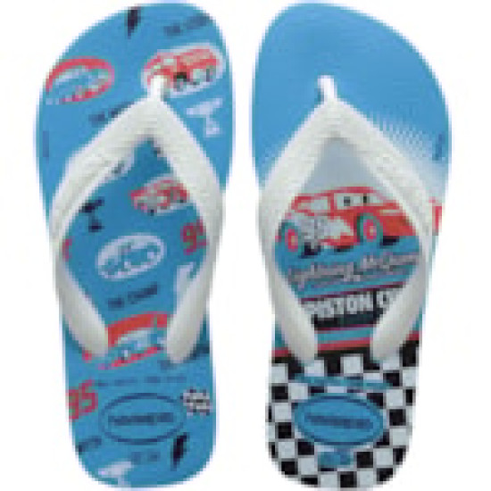 CHINELO HAVAIANAS KIDS ATHLETIC BRANCO/AZUL TAMANHO 33/34