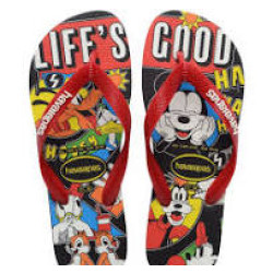 CHINELO HAVAIANAS TOP DISNEY CLASSICS VERMELHO TAMANHO 35/36