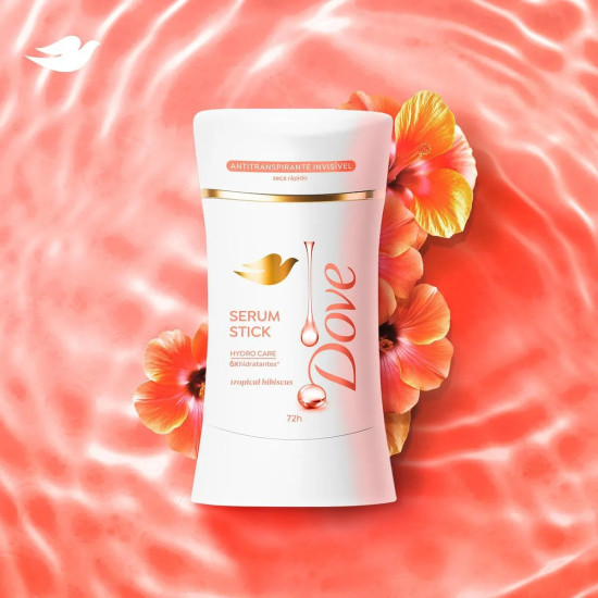 DESODORANTE SERUM STICK DOVE TROPICAL HIBISCUS 45G