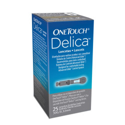 LANCETAS ONE TOUCH DELICA PLUS COM 25UND