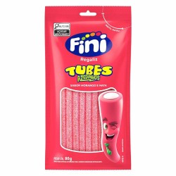 BALA DE GELATINA FINI TUBES MORANGO CITRICO 80G