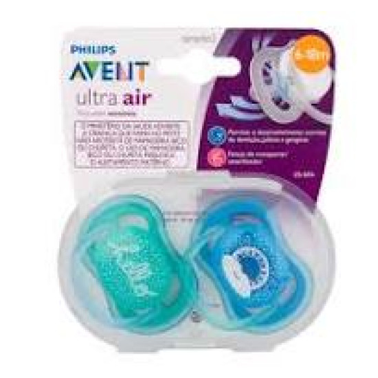 CHUPETA AVENT ULTRA AIR 6-18 AZUL