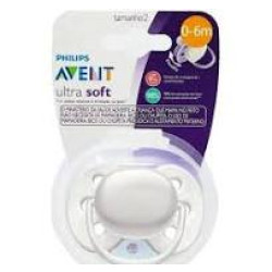 CHUPETA AVENT ULTRA SOFT 0-6 BRANCA COM 1UND SCF092/01
