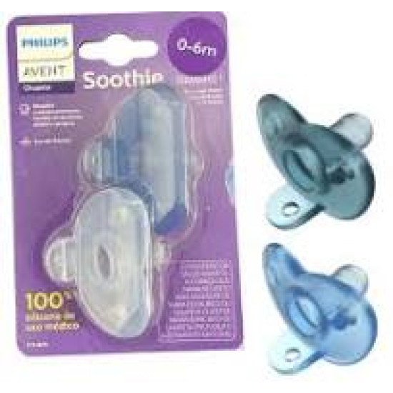 CHUPETA AVENT SOOTHIES 0-3 AZUL