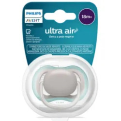 CHUPETA AVENT ULTRA AIR CINZA E VERDE +18 MESES