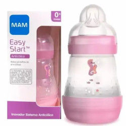 MAMADEIRA MAM ANTI REFLUXO FIRST BOTTLE ROSA 160ML