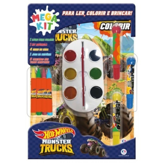 MEGA KIT HOT WHEELS LER/COLORIR/BRINCAR