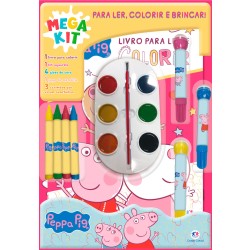 KIT PEPPA PIG LER, COLORIR E BRINCAR