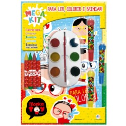 KIT TURMA DA MONICA LER, COLORIR E BRINCAR