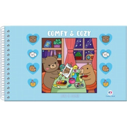 LIVRO COMFY AND COZY BLUE PARA COLORIR