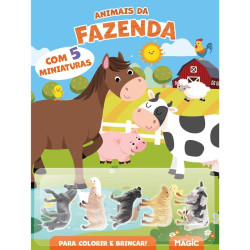 LIVRO ANIMAIS DA FAZENDA COLORIR/BRINCAR MAGIC KIDS